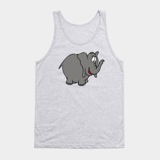 Big Fat Elephant Cartoon Tank Top